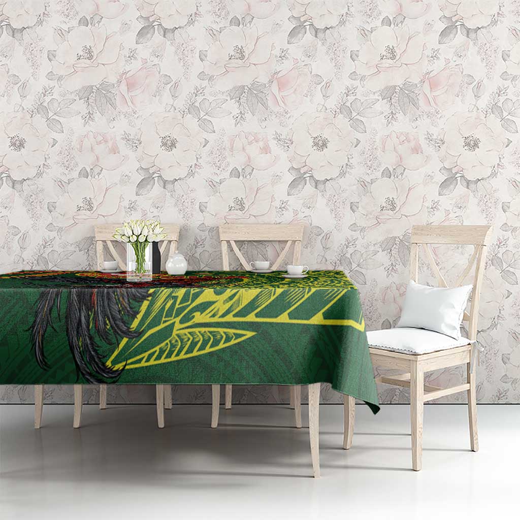 Proud of Manu'a Islands Tablecloth Rooster and Polynesian Art Wing Style LT03 - Polynesian Pride