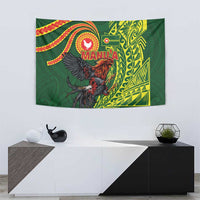 Proud of Manu'a Islands Tapestry Rooster and Polynesian Art Wing Style