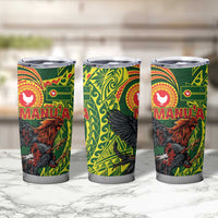 Proud of Manu'a Islands Tumbler Cup Rooster and Polynesian Art Wing Style LT03 - Polynesian Pride