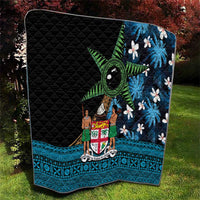 Fiji Day Quilt Palm Tree With Plumeria Tapa Tribal Pattern LT03 - Polynesian Pride