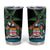 Fiji Day Tumbler Cup Palm Tree With Plumeria Tapa Tribal Pattern