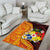 Tonga Culture Area Rug Ngatu Pattern with Plumeria and Hibiscus