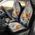 Tonga Culture Car Seat Cover Ngatu Pattern and Blooming Hibiscus