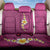 Polynesian Hibiscus and Plumeria with Tapa Pattern Back Car Seat Cover Pink Color