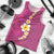 Polynesian Hibiscus and Plumeria with Tapa Pattern Men Tank Top Pink Color