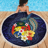 Tonga Vava'u Humpback Whale Blue Water Beach Blanket Polynesian Hibiscus Flowers