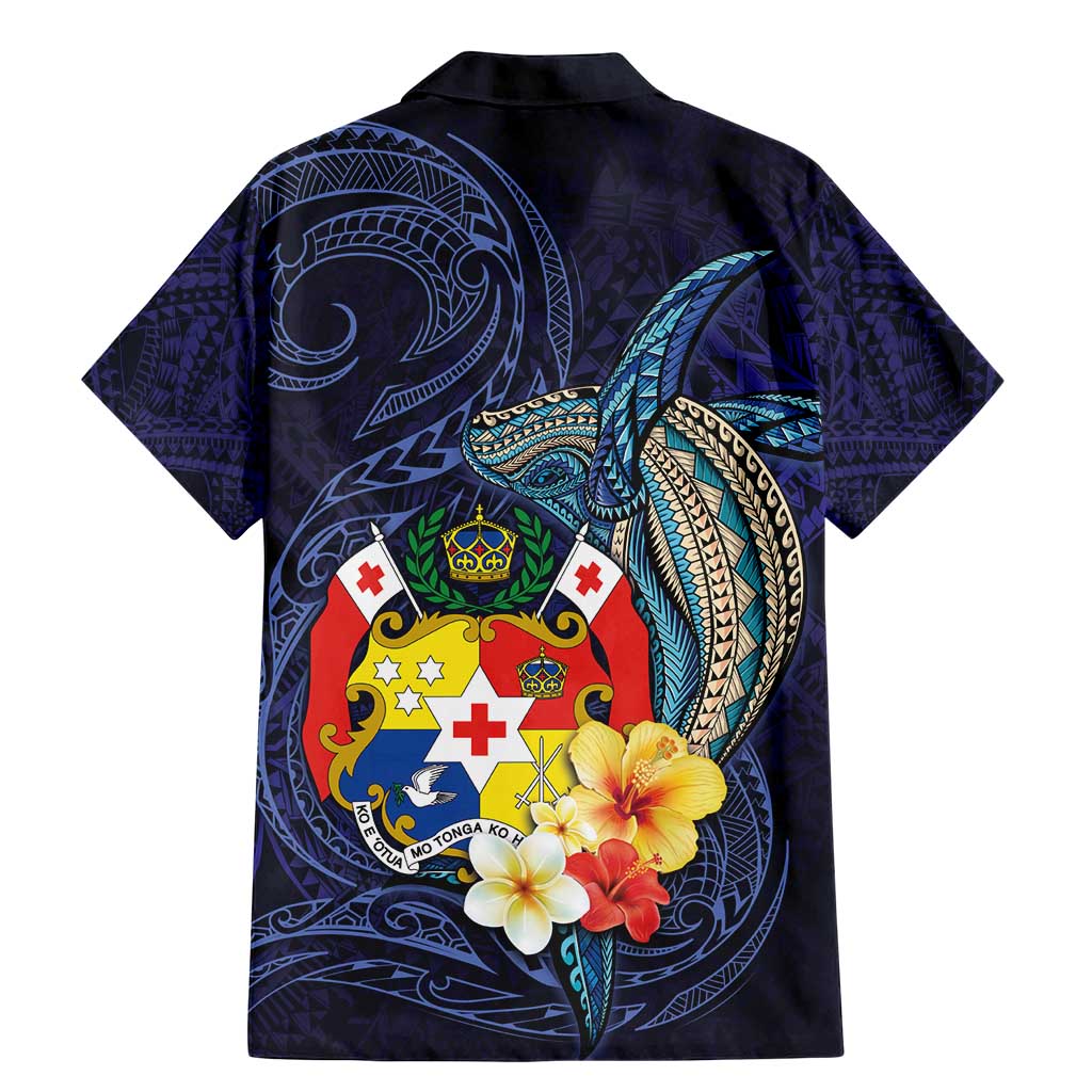 Tonga Vava'u Humpback Whale Blue Water Family Matching Mermaid Dress and Hawaiian Shirt Polynesian Hibiscus Flowers