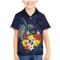 Tonga Vava'u Humpback Whale Blue Water Family Matching Mermaid Dress and Hawaiian Shirt Polynesian Hibiscus Flowers