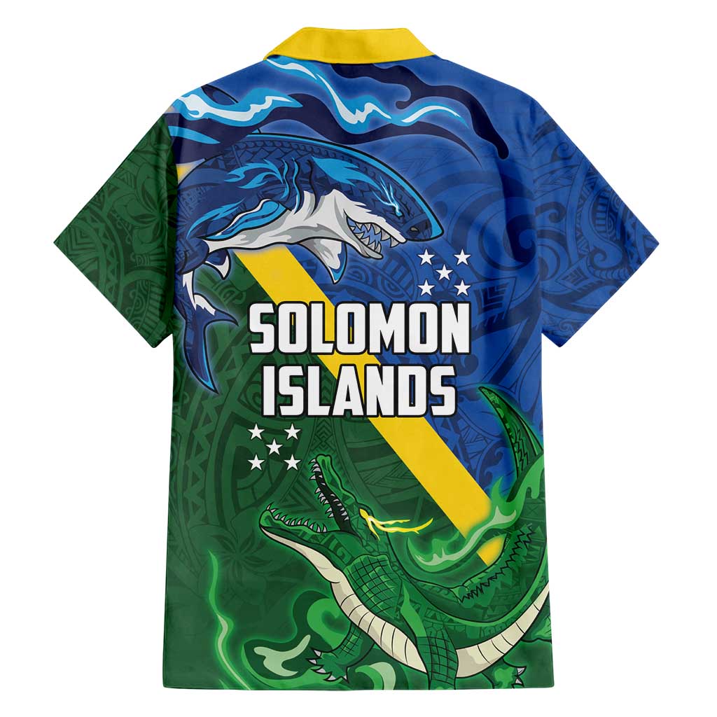 Solomon Islands Polynesian Tribal Shark and Crocodile Family Matching Long Sleeve Bodycon Dress and Hawaiian Shirt LT03 - Polynesian Pride