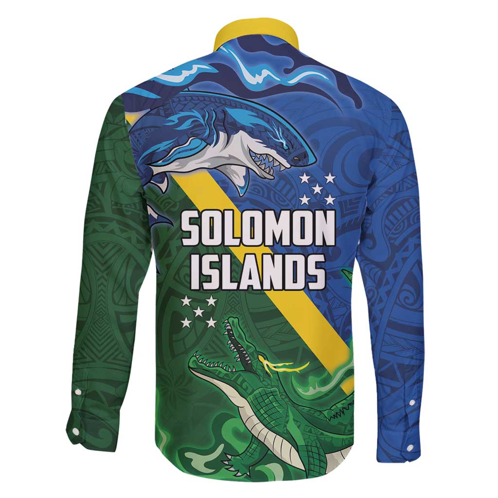 Solomon Islands Polynesian Tribal Shark and Crocodile Family Matching Mermaid Dress and Hawaiian Shirt LT03 - Polynesian Pride