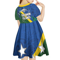 Solomon Islands Polynesian Tribal Shark and Crocodile Kid Short Sleeve Dress LT03 - Polynesian Pride
