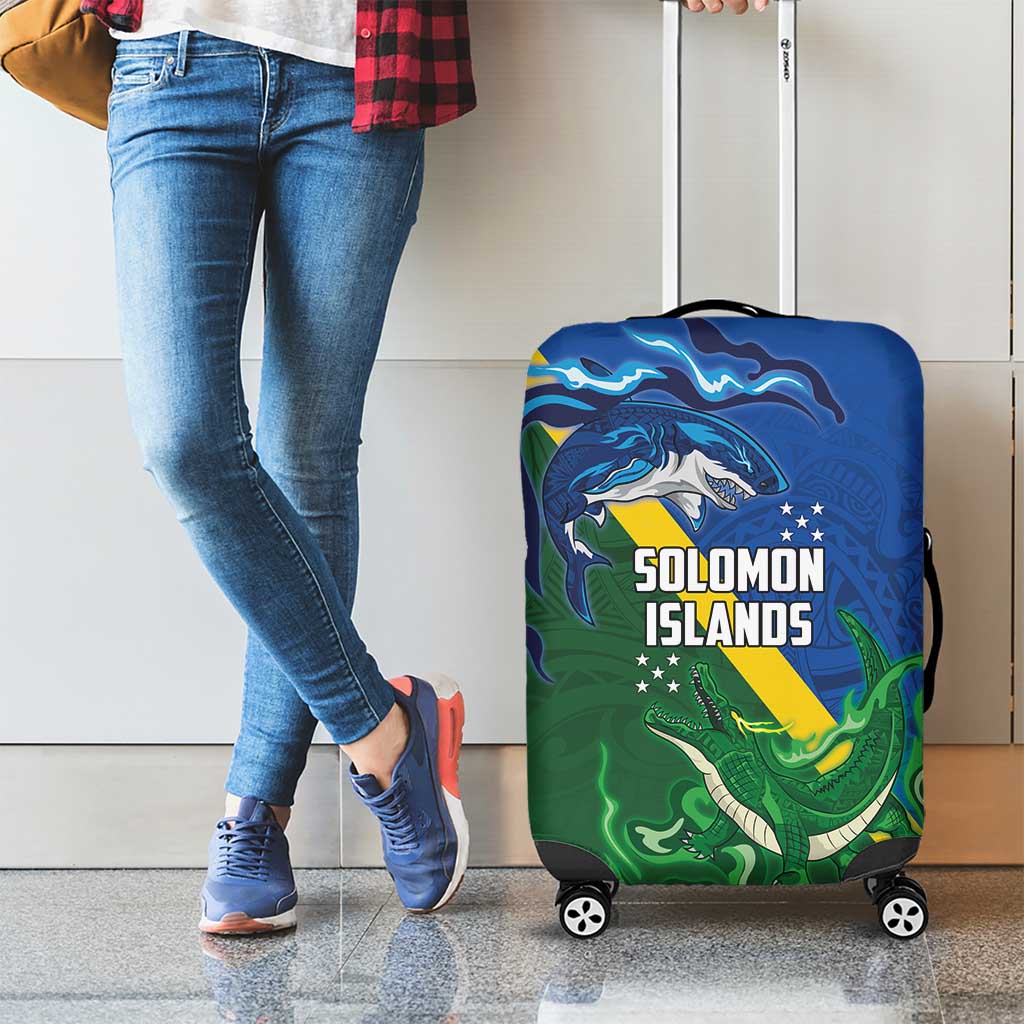 Solomon Islands Polynesian Tribal Shark and Crocodile Luggage Cover