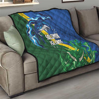 Solomon Islands Polynesian Tribal Shark and Crocodile Quilt