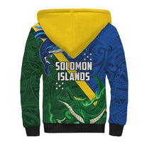 Solomon Islands Polynesian Tribal Shark and Crocodile Sherpa Hoodie