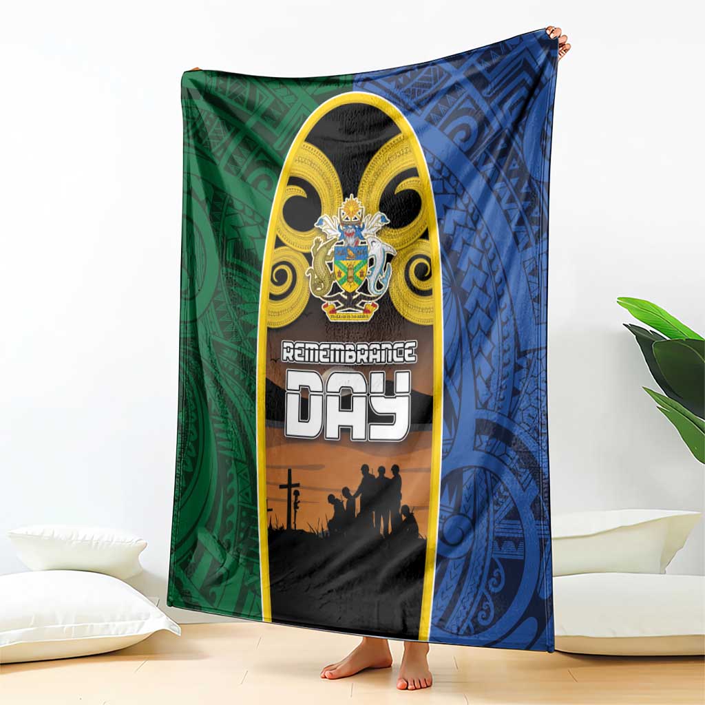 Solomon Islands Remembrance Day Blanket Lest We Forget and Polynesian Tattoo Pattern