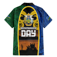 Solomon Islands Remembrance Day Family Matching Mermaid Dress and Hawaiian Shirt Lest We Forget and Polynesian Tattoo Pattern LT03 - Polynesian Pride