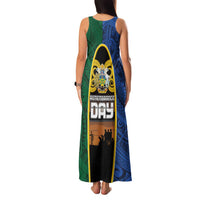 Solomon Islands Remembrance Day Family Matching Tank Maxi Dress and Hawaiian Shirt Lest We Forget and Polynesian Tattoo Pattern LT03 - Polynesian Pride