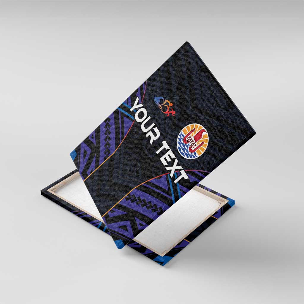 Personalised Tahiti Triathlon Polynesian Pattern Canvas Wall Art