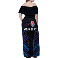 Personalised Tahiti Triathlon Polynesian Pattern Family Matching Off Shoulder Maxi Dress and Hawaiian Shirt LT03 - Polynesian Pride