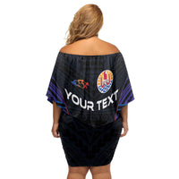 Personalised Tahiti Triathlon Polynesian Pattern Family Matching Off Shoulder Short Dress and Hawaiian Shirt LT03 - Polynesian Pride