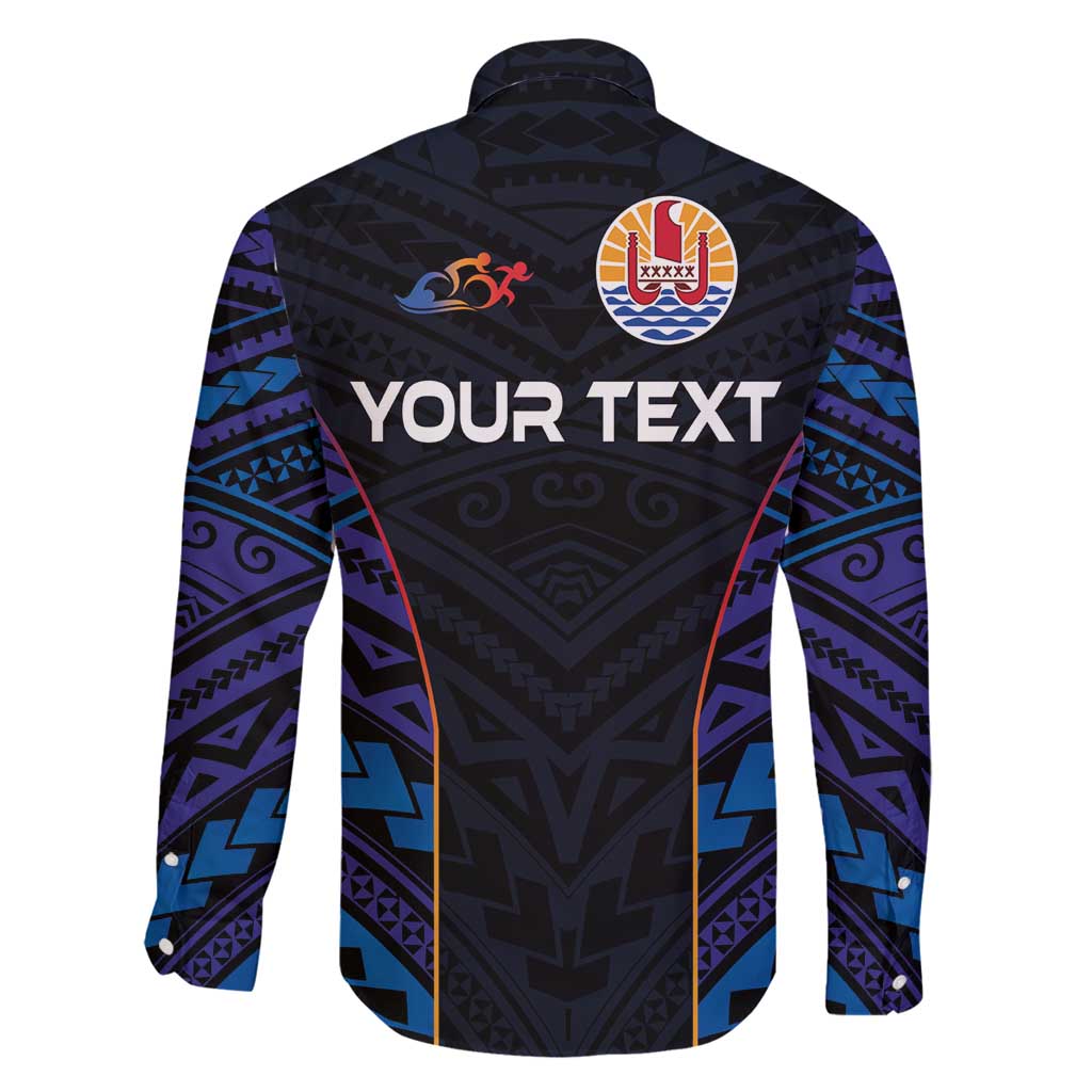 Personalised Tahiti Triathlon Polynesian Pattern Family Matching Puletasi and Hawaiian Shirt
