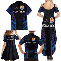 Personalised Tahiti Triathlon Polynesian Pattern Family Matching Summer Maxi Dress and Hawaiian Shirt LT03 - Polynesian Pride