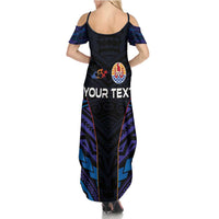 Personalised Tahiti Triathlon Polynesian Pattern Family Matching Summer Maxi Dress and Hawaiian Shirt LT03 - Polynesian Pride