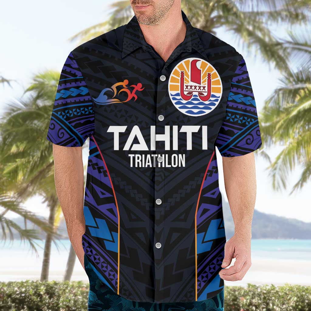 Personalised Tahiti Triathlon Polynesian Pattern Hawaiian Shirt LT03 - Polynesian Pride