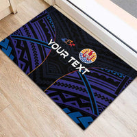 Personalised Tahiti Triathlon Polynesian Pattern Rubber Doormat LT03 - Polynesian Pride
