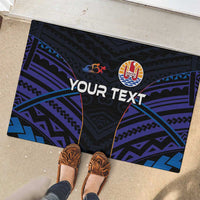 Personalised Tahiti Triathlon Polynesian Pattern Rubber Doormat LT03 - Polynesian Pride