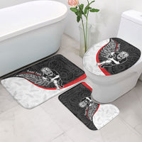 Personalised Aotearoa Lawn Bowls Bathroom Set Maori Warrior and Silver Fern Sporty Style LT03 - Polynesian Pride