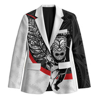 Personalised Aotearoa Lawn Bowls Blazer Maori Warrior and Silver Fern Sporty Style LT03 Unisex Black - Polynesian Pride