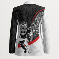Personalised Aotearoa Lawn Bowls Blazer Maori Warrior and Silver Fern Sporty Style LT03 - Polynesian Pride