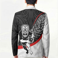 Personalised Aotearoa Lawn Bowls Blazer Maori Warrior and Silver Fern Sporty Style LT03 - Polynesian Pride
