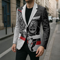 Personalised Aotearoa Lawn Bowls Blazer Maori Warrior and Silver Fern Sporty Style LT03 - Polynesian Pride