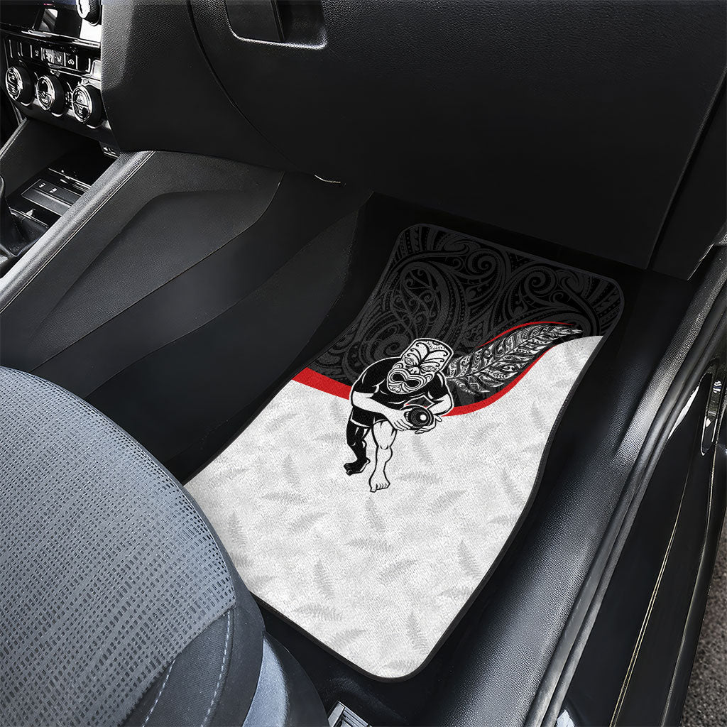 Aotearoa Lawn Bowls Car Mats Maori Warrior and Silver Fern Sporty Style LT03 - Polynesian Pride