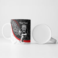 Personalised Aotearoa Lawn Bowls Ceramic Mug Maori Warrior and Silver Fern Sporty Style LT03 - Polynesian Pride