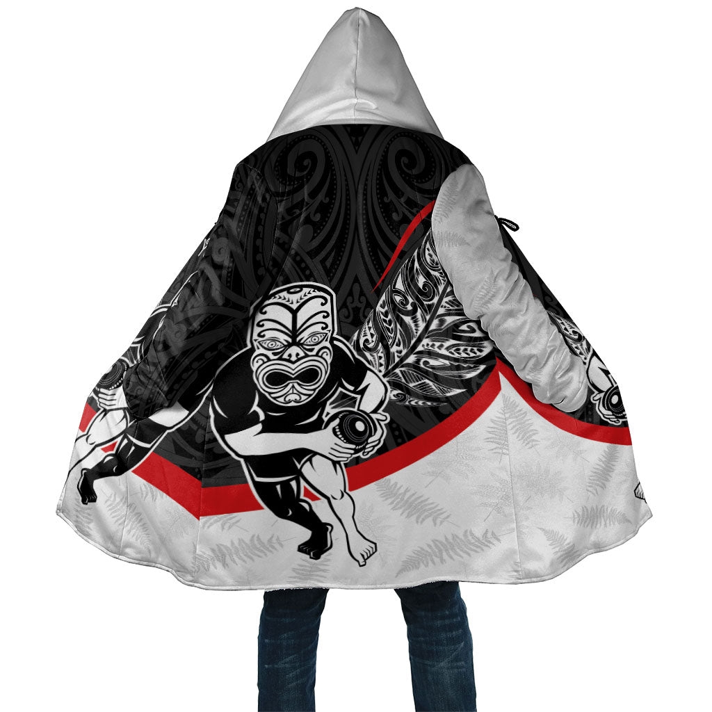 Personalised Aotearoa Lawn Bowls Cloak Maori Warrior and Silver Fern Sporty Style