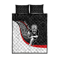 Personalised Aotearoa Lawn Bowls Quilt Bed Set Maori Warrior and Silver Fern Sporty Style LT03 - Polynesian Pride