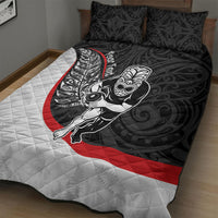 Personalised Aotearoa Lawn Bowls Quilt Bed Set Maori Warrior and Silver Fern Sporty Style LT03 - Polynesian Pride