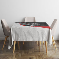 Personalised Aotearoa Lawn Bowls Tablecloth Maori Warrior and Silver Fern Sporty Style LT03 - Polynesian Pride
