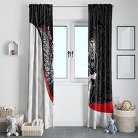 Personalised Aotearoa Lawn Bowls Window Curtain Maori Warrior and Silver Fern Sporty Style LT03 - Polynesian Pride