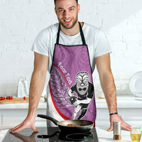 Personalised Aotearoa Lawn Bowls Apron Maori Warrior and Silver Fern Sporty Style Pink LT03 - Polynesian Pride