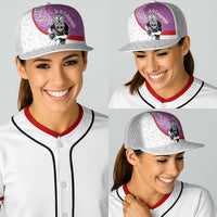 Aotearoa Lawn Bowls Baseball Net Cap Maori Warrior and Silver Fern Sporty Style Pink LT03 - Polynesian Pride