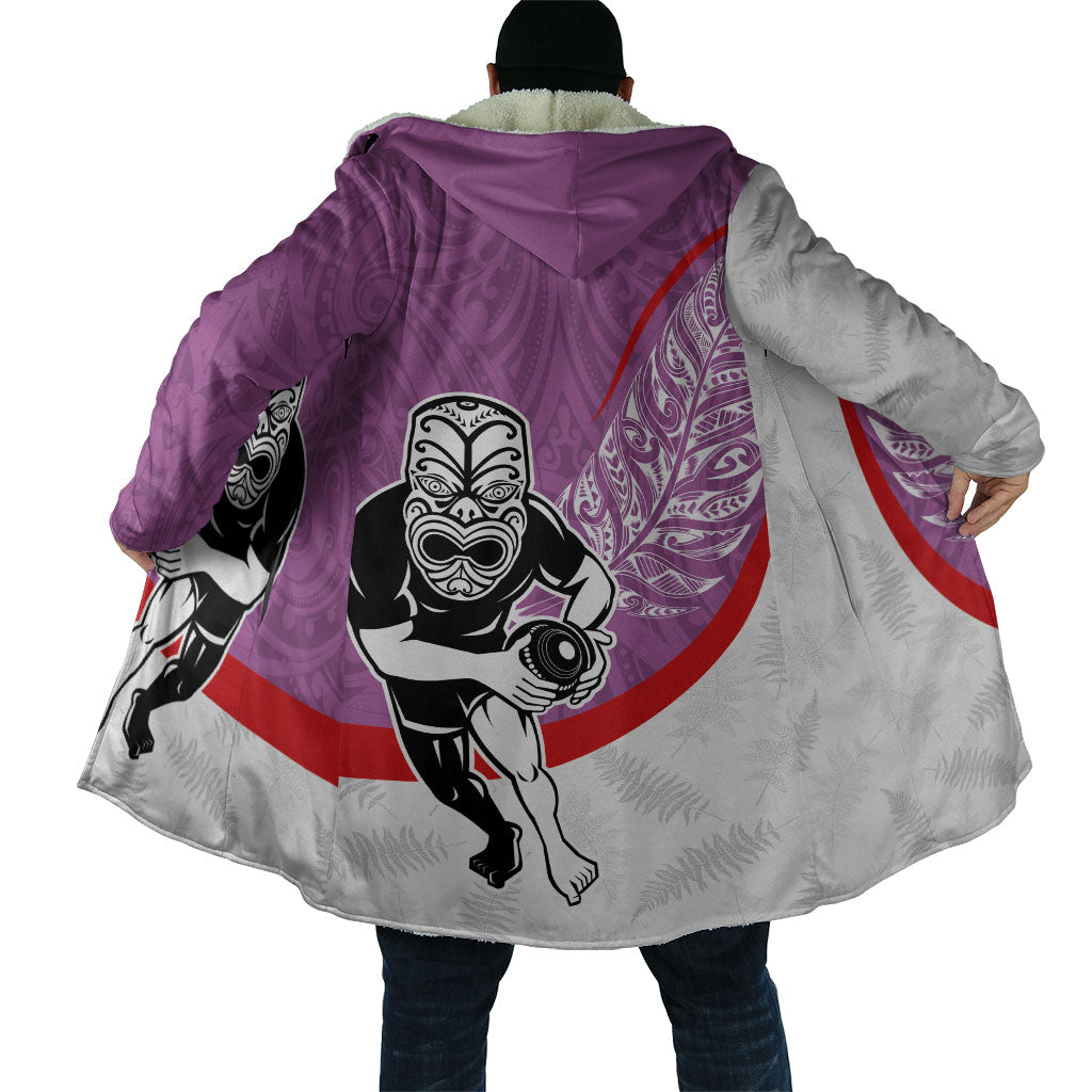 Personalised Aotearoa Lawn Bowls Cloak Maori Warrior and Silver Fern Sporty Style Pink LT03 - Polynesian Pride