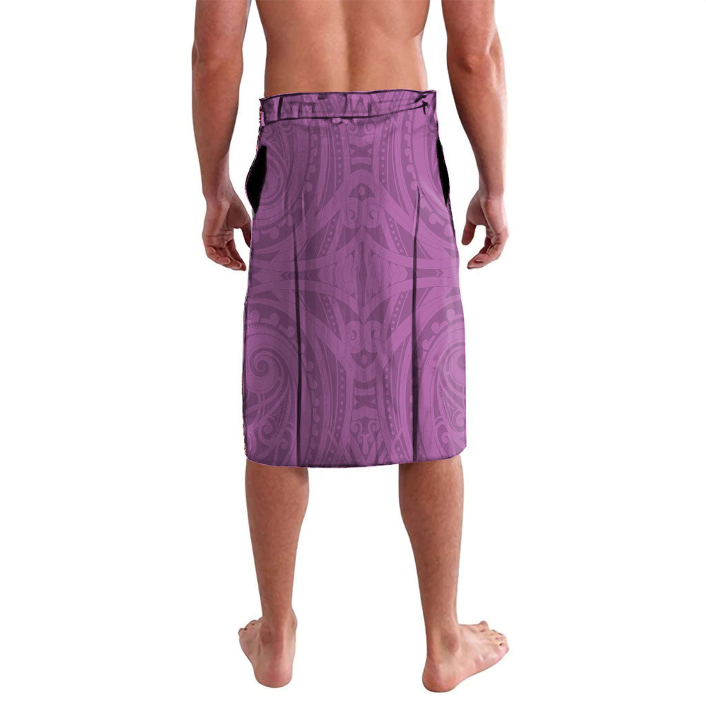 Aotearoa Lawn Bowls Lavalava Maori Warrior and Silver Fern Sporty Style Pink LT03 - Polynesian Pride