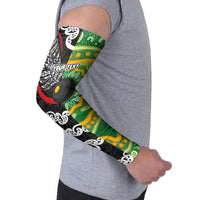 Personalised Aotearoa and Australia Lawn Bowls Arm Sleeves Maori Fern and Aboriginal Pattern