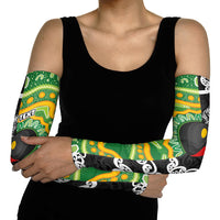 Personalised Aotearoa and Australia Lawn Bowls Arm Sleeves Maori Fern and Aboriginal Pattern