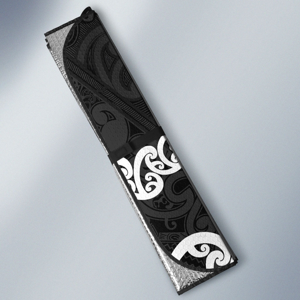 Personalised Aotearoa and Australia Lawn Bowls Auto Sun Shade Maori Fern and Aboriginal Pattern LT03 - Polynesian Pride