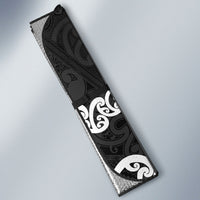 Personalised Aotearoa and Australia Lawn Bowls Auto Sun Shade Maori Fern and Aboriginal Pattern LT03 - Polynesian Pride